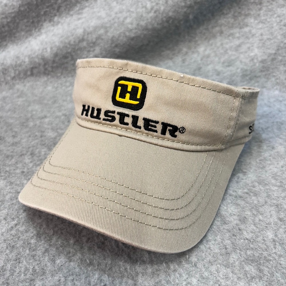 Hustler Logo Unisex Tan Hustler Visor Sellers Trading Post Embroidery OSFA